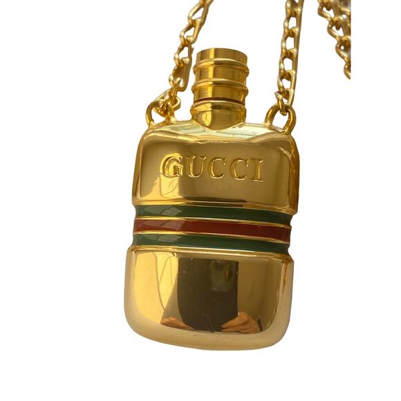 Gucci Gold-Plated Perfume Bottle Pendant Necklace - Picture 5 of 10